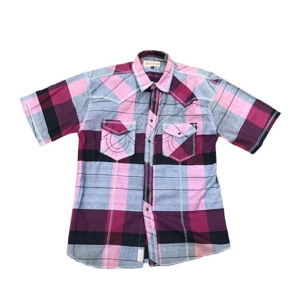 True Religion Shirt XXXL Patterned Button Up T Shirt - Picture 2 of 15